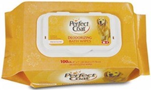 Perfect Coat Deodorizing Bath Wipes for Dogs  (100 ct)