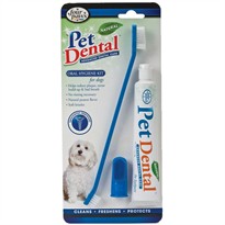 Four Paws Pet Dental Natural Oral Hygiene Kit for Dogs