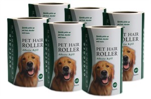 Evercare Pet Hair Lint Roller Refills 6-PACK (30.1 ft x 4" ea)