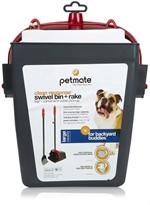 Petmate Clean Response Swivel Bin & Rake - Gray/Red