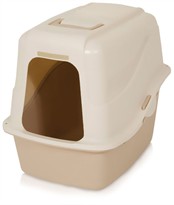 Petmate Hooded Pan Set with Microban Jumbo - Bleached Linen/Sand & Breeze
