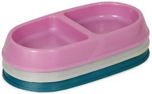 Petmate Lightweight Side Double Diner Small (7 oz) - Assorted