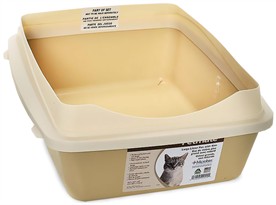 Petmate Rimmed Litter Pan with Microban Large