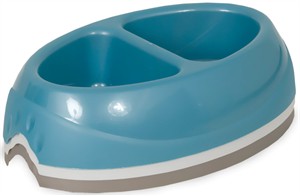 Petmate Ultra Lightweight Dish Double Diner Small - Assorted