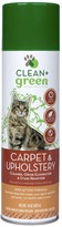 Clean & Green Carpet  & Upholstery Odor Eliminator, Cleaner & Stain Remover for Cats (16 oz)