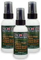 3-PACK Petzlife Oral Care Spray - Peppermint Flavor (6.6 oz)
