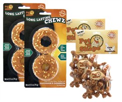 TREAT BUNDLE (2-Long Lasting Chewz Rings) + (2-Chik 'n Dumbbells)
