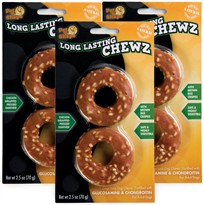 3 PACK Pet 'N Shape Long Lasting Chewz 2.5" ring (6 Ring)