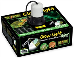 Porcelain Clamp Lamp with Glow Reflector - SMALL