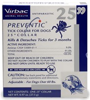 PREVENTIC  Tick Collar 25" Dogs OVER 60 lbs - SINGLE Collar