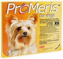 6 Pack ProMeris for Dogs under 11 lbs