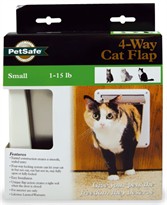 Petsafe - Four Way Interior Cat Flap w/Frame, White