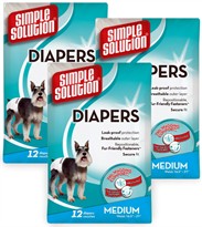 3 PACK Simple Solution Diapers M (36 Diapers)