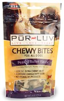Pur Luv Chewy Bites Peanut Butter Flavor for all Dogs (6 oz)