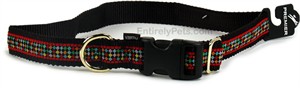 Premier Quick Snap Collar - LARGE / BLACK & Harlequin (1")
