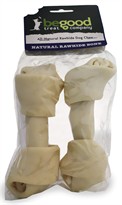 Be Good All Natural Rawhide Dog Chew Knotted Bones (2 Pack)