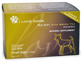 Reishi with Green Tea - Small Dogs (30 Tablets)