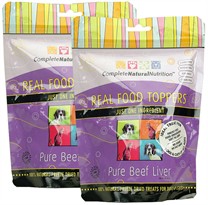2-Pack  Real Food Toppers Pure Beef Liver (8 oz) 