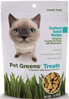 Pet Greens Crunchy Cat Treats Seafood Salad (3 oz)