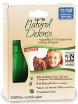 3 Month Sentry Natural Defense Flea & Tick Squeeze-On BLUE for Dogs Under 15 lbs