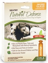 3 Month Sentry Natural Defense Flea & Tick Squeeze-On ORANGE Dog 15-40 lbs