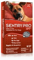 3 Month SentryPro XFT40 Flea & Tick Squeeze-On RED for Dogs 40-60 lbs