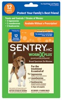 Sentry HC WormX Plus Small Dogs & Puppies 6-25 lbs (12 tablets)