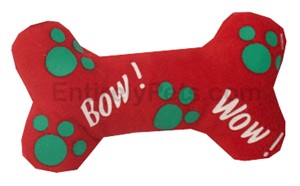 Singing "Bow Wow" Dog Bone - RED