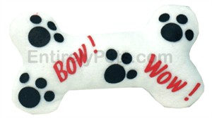 Singing "Bow Wow" Dog Bone - WHITE