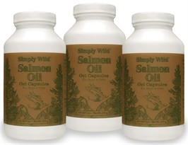 3-PACK Simply Wild Salmon Oil Gel Capsules (750 Caps)