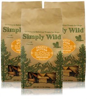 3-PACK Simply Wild Peanut Butter Dog Treats (3.3 lbs)