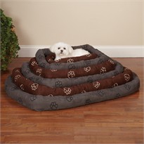 Slumber Pet Embroided Paw Print Crate Bed Chocolate - XSmall (2.8x17.5x12.5 In)