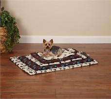 Slumber Pet Pawprint Crate Mat Ivory - Medium/Large (2.8x22.3x13 In)