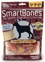 SmartBones Mini Peanut Butter Chews (24 pack)