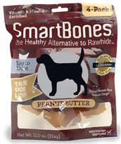 SmartBones Medium Peanut Butter Chews (4 pack)