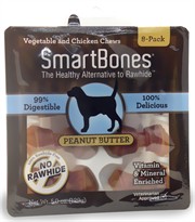 SmartBones Mini Peanut Butter Chews (8 pack)
