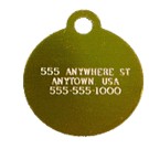 Small Circle Pet ID Tag