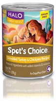 HALO Spot's Choice Shredded Chicken and Chickpea Dog Food (13.2 oz)