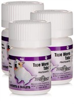 Tape Worm Tabs for Dogs 3-PACK (15 tablets)