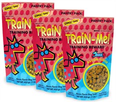 3 PACK Crazy Dog Train-Me! Treats Bacon Flavor (3 lb)