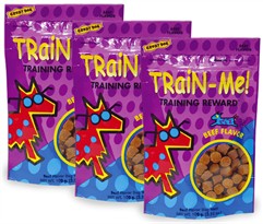 3 PACK Crazy Dog Train-Me! Training Treats Beef Flavor (10.56 oz)