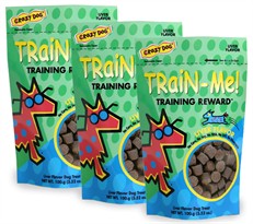 3 PACK Crazy Dog Train-Me! Treats Pork Liver (10.56 oz)