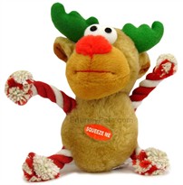 Tug-a-Reindeer 7 in - RED/WHITE