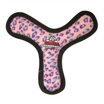 Tuffy's Ultimate Boomerang Pink Leopard Dog Toy