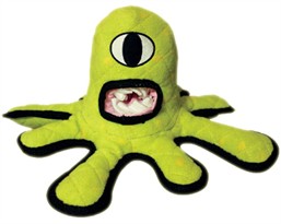 Tuffy's Alien Series Green Alien Dog Toy