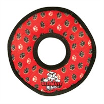 Tuffy's Ultimate Ring Red Paws Dog Toy