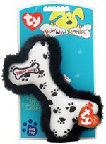 Ty Bow Wow Beanies Black Paw Print Bone