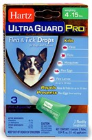 Hartz UltraGuard Pro Flea & Tick Drops for Dogs 4-15 lbs