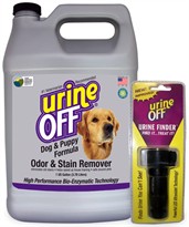 Urine Off Odor & Stain Remover FOR DOGS (GALLON) + UV Lamp