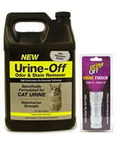 Urine off Odor & Stain Remover FOR CATS (GALLON) + UV Light